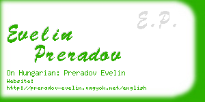 evelin preradov business card